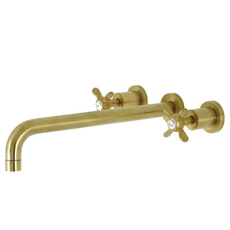 Kingston Brass KS8047BEX Wall Mount Tub Faucet, Brushed Brass KS8047BEX